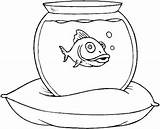 Coloring Pillow Tank Fish Pages Netart Popular 486px 57kb sketch template