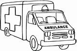 Ambulance Clipart Cartoon Coloring Truck Pages Drawing Printable Outline Fire Sketch Cliparts Color Clip Print Template Sound Lifted Colouring Kids sketch template
