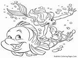 Coloring Pages Sea Ocean Life Under Kids Print Mermaid Little Color Disney Printable Harmony Scene Animals Animal Search Popular Themed sketch template