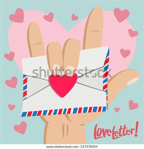love letter love hand sign big stock vector royalty