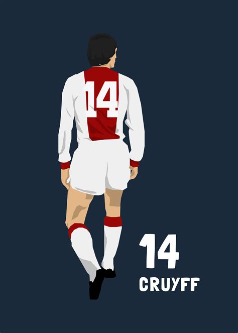 johan cruyff ajax art print  footballer poster collection