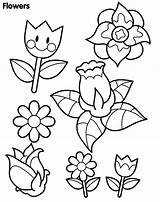 Coloring Spring Pages Flowers Color Easy Sheets sketch template