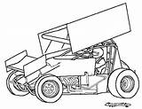 Sprint Car Drawing Coloring Pages Stock Dirt Race Outline Model Late Cars Speedway Racing Sprintcar Drag Midsouthracing Printable Template Colouring sketch template