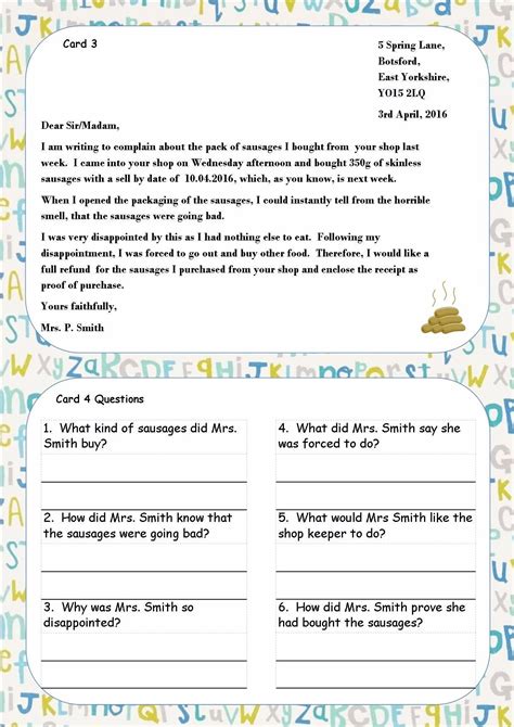 ks ks sen ipc reading comprehension cards guided reading writing spelling