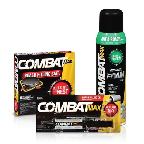 combat max large roach control products bait gel  foam spray