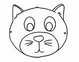 Colorare Gatto Maschera Muso Mondofantastico Ovale Secondo Sorridente Mentre Puoi sketch template