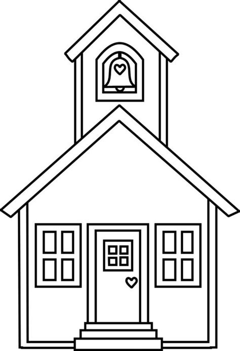 lovely school house coloring page coloring sky house colouring