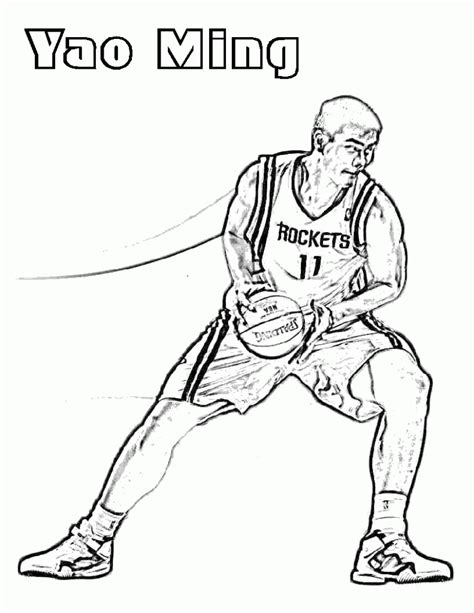 basketball player coloring image coloring pages