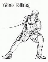 Coloring Basketball Players Pages Player Popular sketch template