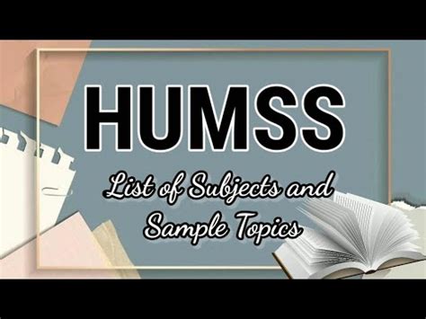 list  humss subjects  sample topics scheduling senior high school