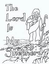Coloring Shepherd Lord Pages Psalm 23 Kids Good Jesus Psalms Printable Shepherds Bible Drawing Sheets Am Clip Sheep Clipart School sketch template