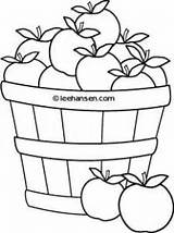 Coloring Basket Apple Apples Pages Printable Sheet Farm Fall Sheets Leehansen Clipart Stand Use Classroom Kids Template Templates Baskets Fruits sketch template