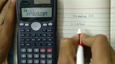modulusremainder calculation  step  scientific calculator fx ms youtube