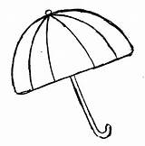 Umbrella Printable Template Coloring Clipart Pages Library sketch template