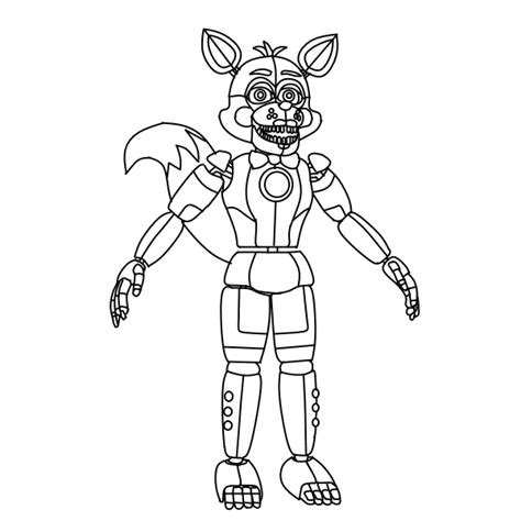funtime foxy coloring page funtime foxy  art thingy