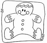 Gingerbread Coloring Pages Christmas Comment First sketch template