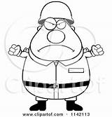 Army Cartoon Chubby Man Coloring Clipart Mad Cory Thoman Outlined Vector Stressed Surprised Depressed 2021 Clipartof sketch template