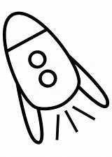 Cohete Rakete Raket Kleurplaat Malvorlage Missile Espacial Cohetes Nave Espaciales Preschool Planetas Tekeningen Spaceship sketch template