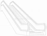 Escalator Rolltreppe Vecteur Vettore Scala Schizzo Abgehobenen Corel Skizze Betrag sketch template