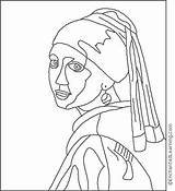 Coloring Vermeer Jan Girl Color Enchantedlearning Pages Region Click Turban sketch template