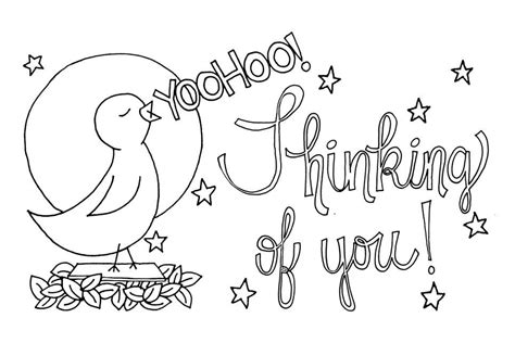 thinking   coloring page greeting card  images printable