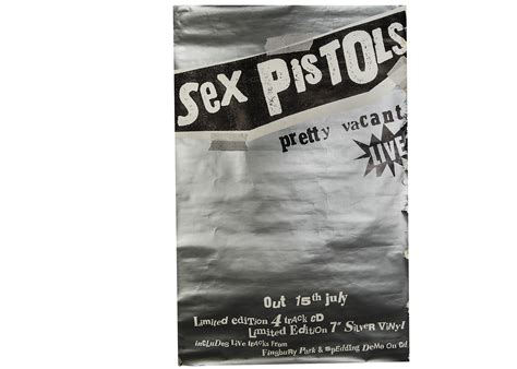 Sex Pistols Pretty Vacant Live Poster Rolled Poor Condition Damage