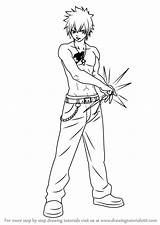 Fairy Tail Gray Fullbuster Draw Step Drawing Drawingtutorials101 Anime Manga Coloring Pages Learn Natsu Drawings Characters Tutorial Fairytail Tutorials sketch template