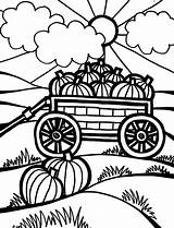 Carriage Harvests Pumpkins sketch template