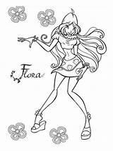 Pages Coloring Winx Flora Club sketch template