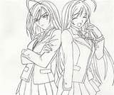 Moka Akashiya Vampire Rosario Drawing Deviantart Anime sketch template