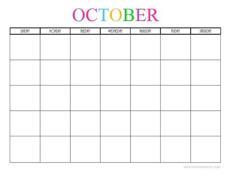 printable blank monthly calendars    mommy