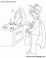 Safety Kitchen Coloring Pages Drawing Rules Fire Kids Prevention Sheets Cartoon Drawings Getdrawings Utensils Printable Template Getcolorings Color Appliances Sketch sketch template