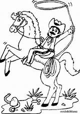 Cowboy Lasso Roping Hellokids Riding sketch template