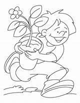 Coloring Arbor Pages Running Boy Plant sketch template