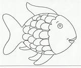 Coloring Fish Rainbow Pages Printable Popular Coloringhome sketch template