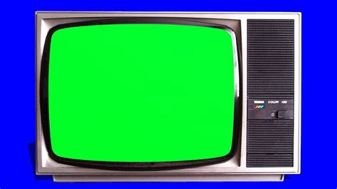 Old Tv Vintage Televison Green Screen Tracking Shot And