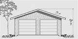 Plans Garage Car Two Building Cga Floor Stock Houseplans Pro Front Garages Studio sketch template