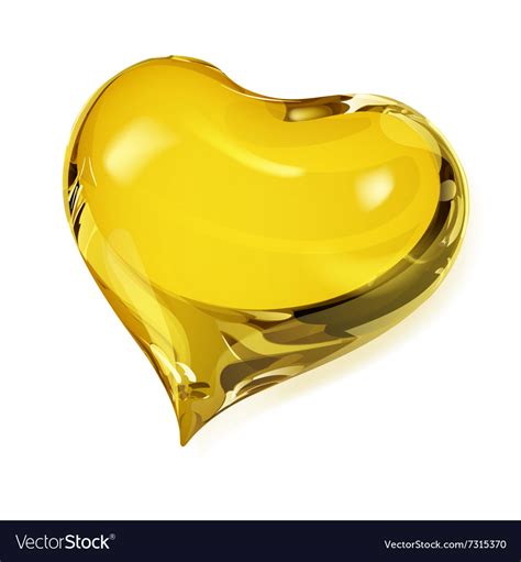 yellow heart royalty  vector image vectorstock