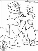 Coloring Bear Pages Brother Disney sketch template