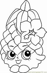 Coloring Pineapple Shopkins Pages Crush Printable Color Coloringpages101 Online Kids Drawings Choose Board sketch template
