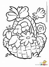 Basket Flower Coloring Pages Printable sketch template