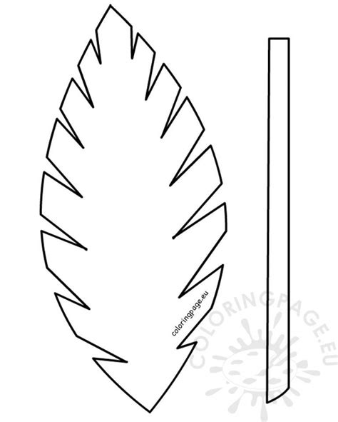easter template palm leaf palm sunday school lesson coloring page