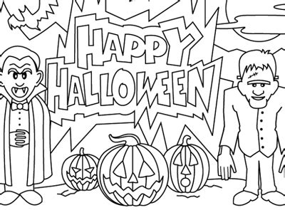 happy halloween coloring pages printable  getdrawings