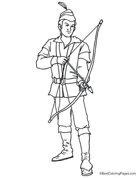 robin hood coloring sheet coloring pages
