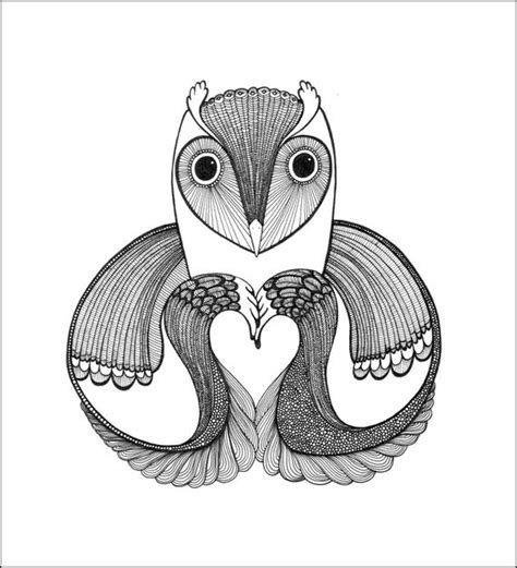 owl love printable illustration  coloring  wanderlustwoolves