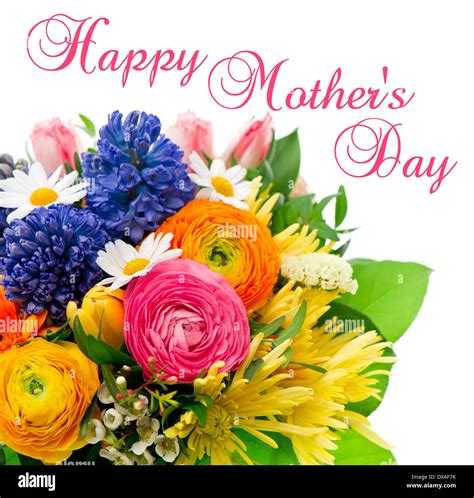 happy mothers day card concept beautiful bouquet  colorful spring