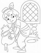 Krishna Coloring Pages Kids Thief Baby Janmashtami Colouring Drawing Butter Activities Bheem Printable Artsycraftsymom Celebration Chota Clipart Flute Azcoloring Sudama sketch template