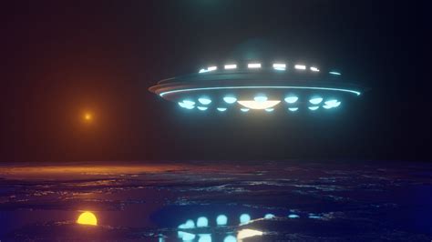 model flying saucer ufo  sci fi environment