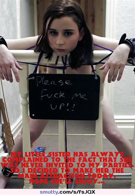 bondage bound tied sisters fucktoy slut caption worried freeforall brunette teen
