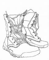 Coloring Boots Pages Combat Army Coloringbay sketch template